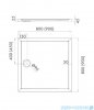 Schedpol Schedline Sharper brodzik kwadratowy Czarny Mat 80x80x4,5cm 3S.S2K-8080/C/MG